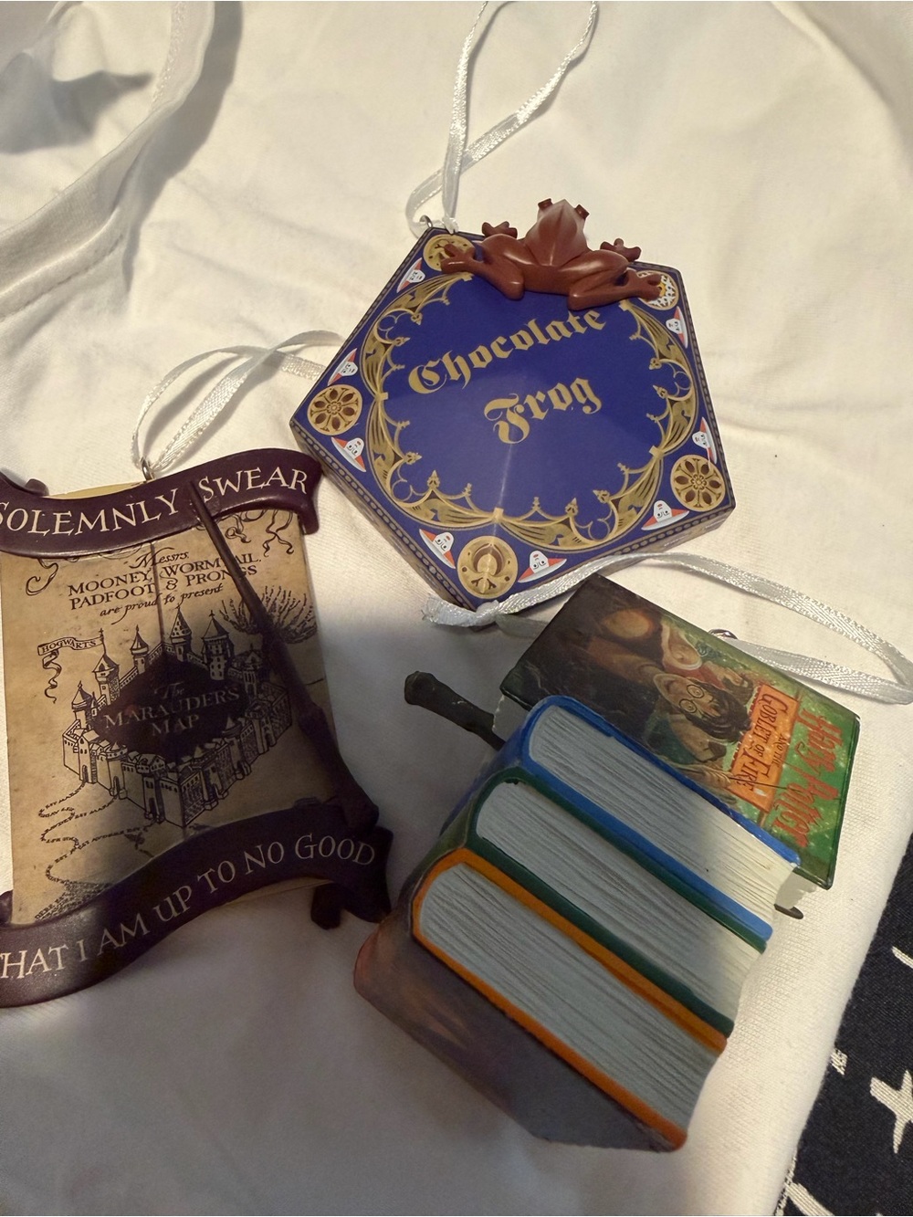 Hallmark Harry Potter Deathly Hallows Book Stack Hanging Christmas Ornament